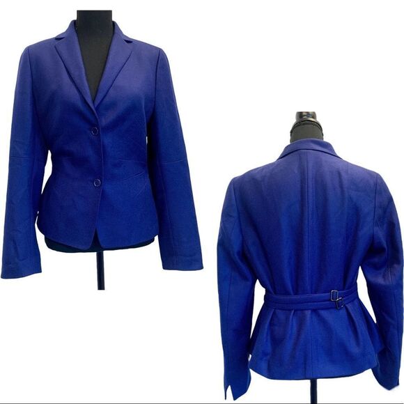 Akris Punto blue Wool blazer jacket Sz 10 NWOT - Picture 1 of 13